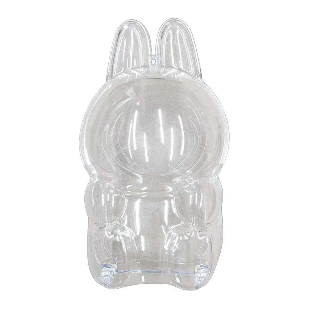 For Labubu Transparent Protective Cover Monster Toy Storage Case Cute Elf Plushie Display Cover for Sitting Party Dolls