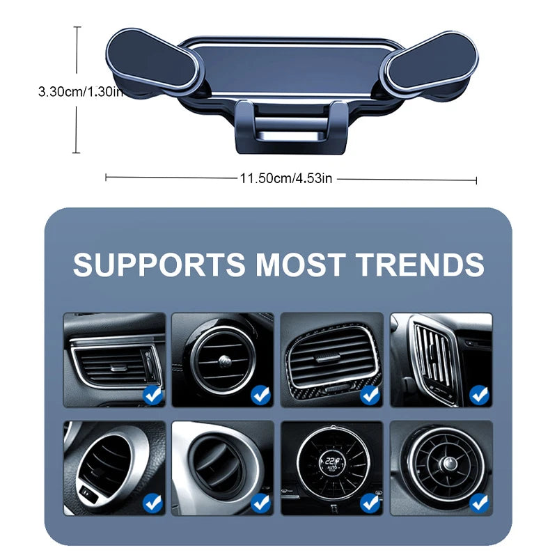 Gravity Car Phone Holder 360 Degree Rotatable Air Outlet Car Holder Cellphone Stand GPS Support Mobile Phone Accessorie