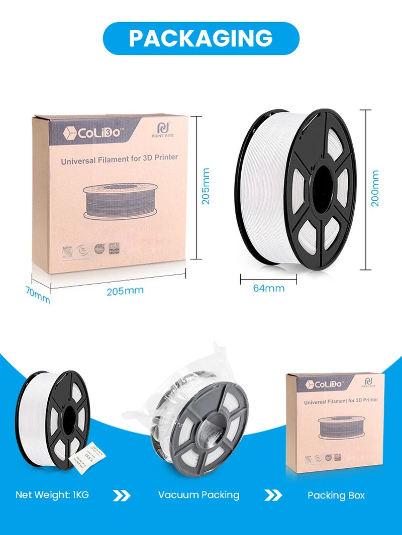 3D Printer Filament PETG Plastic 2Kg 1.75Mm 3D Printing Filament 3D Printing Wire Materials for FDM 3D Printer Mix Color