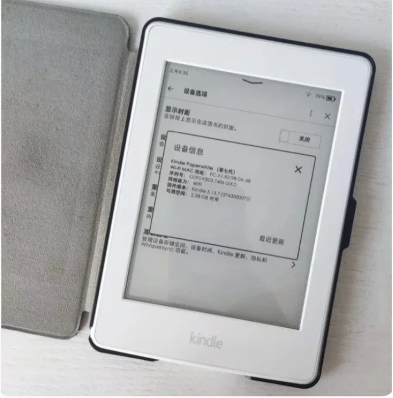 Kindle Paperwhite 3 Kindle KPW3 E-Book Reader with Backlight 6'' Kindle Paperwhite 7Th Generation 300Ppi Kindle Ereader 1420Mah