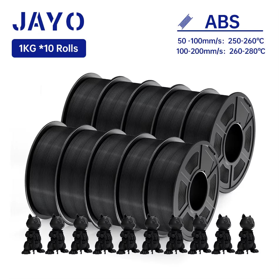 ABS Filament 1.75Mm 1Kg/Roll Plastic ABS 3D Printer Filament High Toughness 3D Printer Filament 1/2/3/5/10Rolls/Set