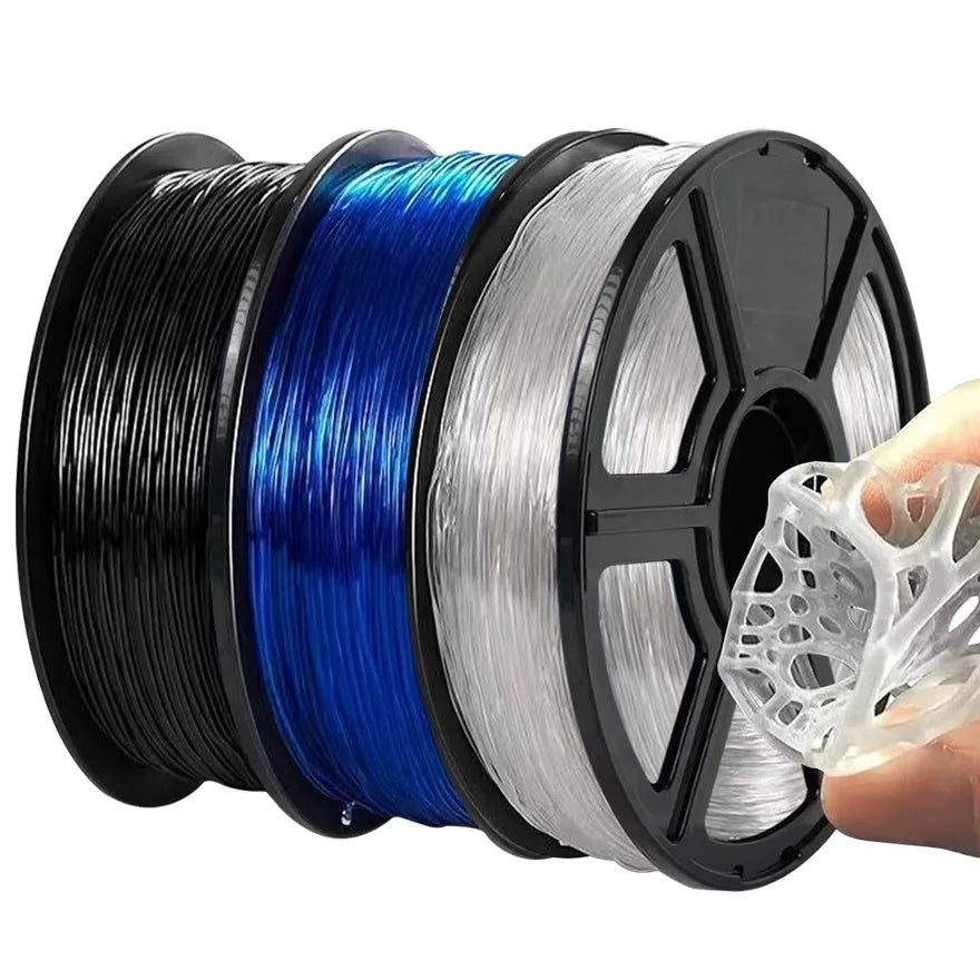 3D Printer Flexible Filament TPU 1.75Mm 200G Rainbow Filament Color Change Filament Glow in the Dark TPU Clear Blue Green Red
