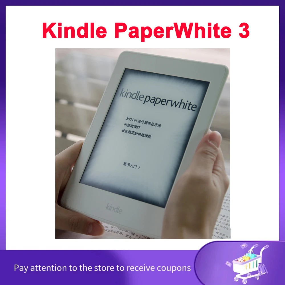 Kindle Paperwhite 3 Kindle KPW3 E-Book Reader with Backlight 6'' Kindle Paperwhite 7Th Generation 300Ppi Kindle Ereader 1420Mah