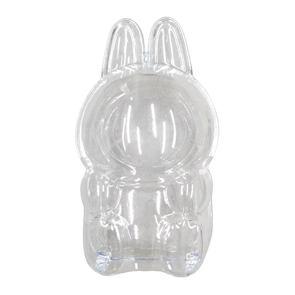 2025 Labubu Transparent Macaron Case Dustproof Protective Cover Popmart Bubble Mart Vinyl Doll Storage Box Monster Toy Accessory