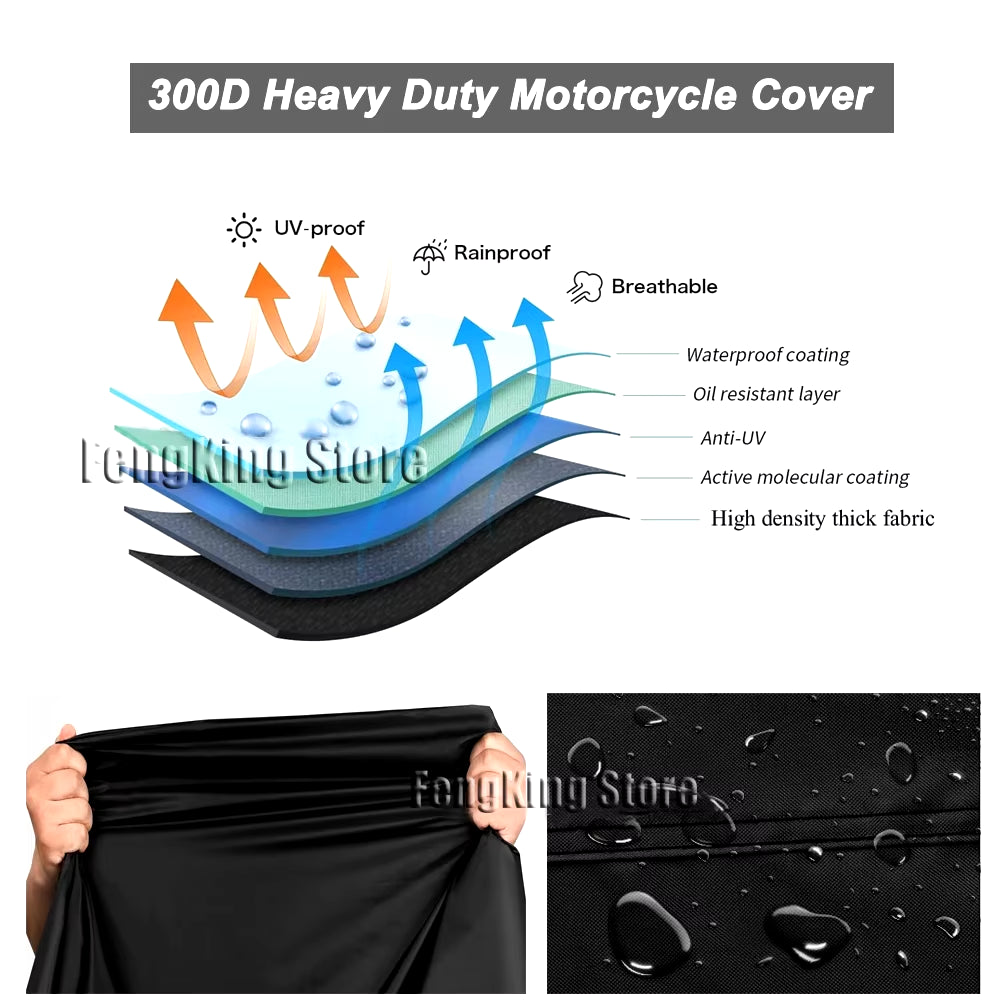 Motorcycle Cover UV Protective Dustproof Outdoors Motorcycle Waterproof Cover for CFMOTO CF650 650NK 400NK 250NK 400GT 650MT