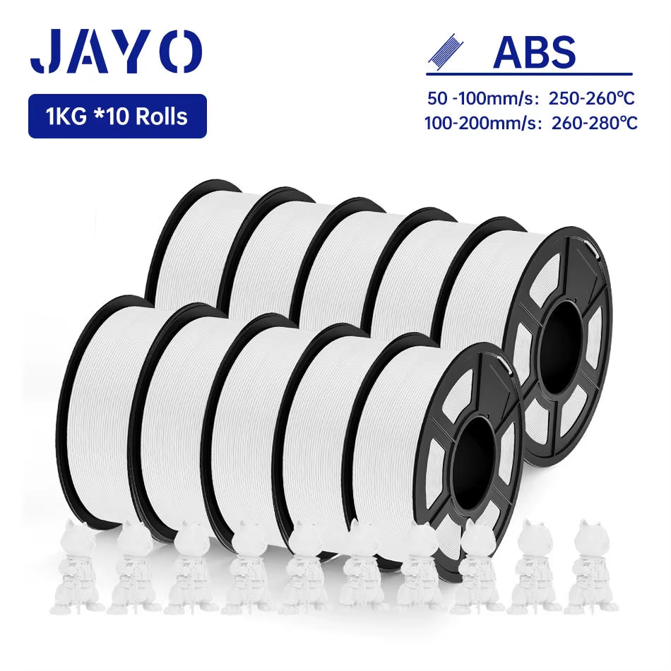ABS Filament 1.75Mm 1Kg/Roll Plastic ABS 3D Printer Filament High Toughness 3D Printer Filament 1/2/3/5/10Rolls/Set