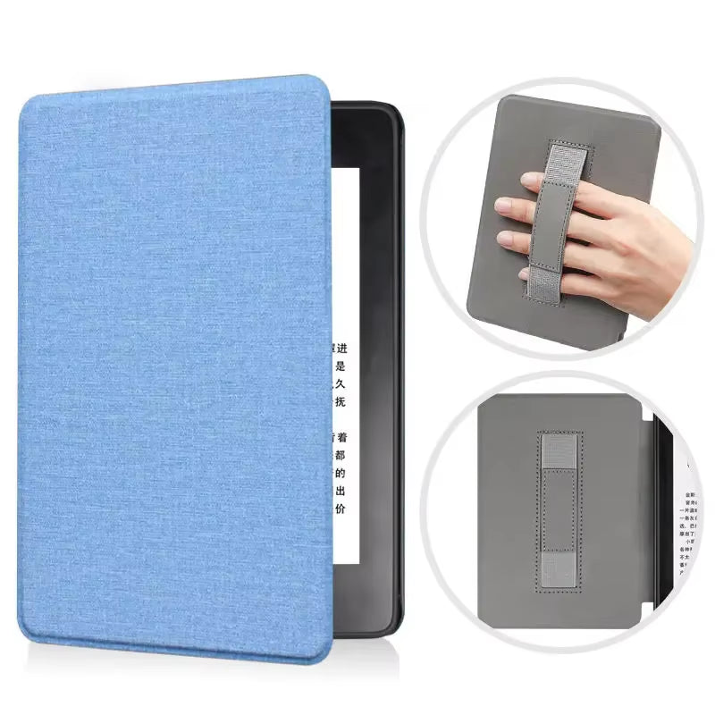 For Kindle Paperwhite 10Th Generation Case 6 Inch 2018 PU Leather Case with Hand Belt Strap PQ94WIF Paperwhite 4 Sleep Cover