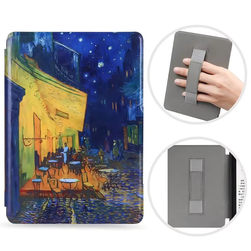 For Kindle Paperwhite 10Th Generation Case 6 Inch 2018 PU Leather Case with Hand Belt Strap PQ94WIF Paperwhite 4 Sleep Cover