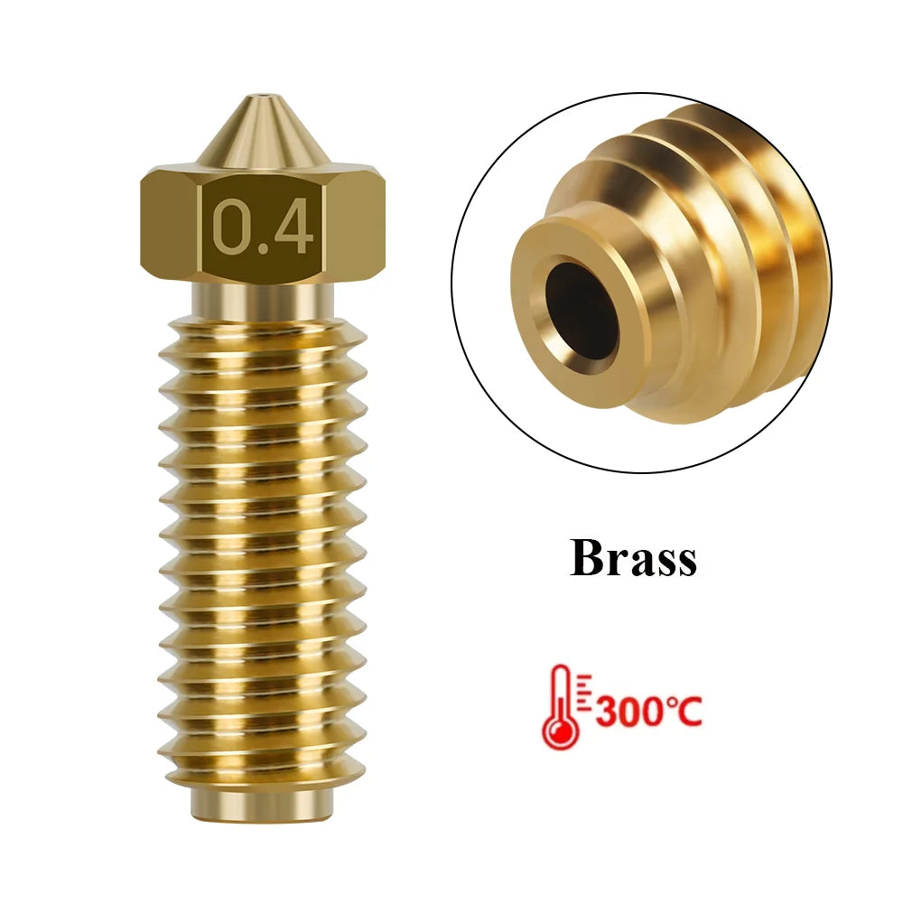 3PCS Nozzles for ANYCUBIC Kobra 3 /Kobra 3 Combo Hotend Brass Hard Steel Copper Plated 1.75Mm 3D Printing Part