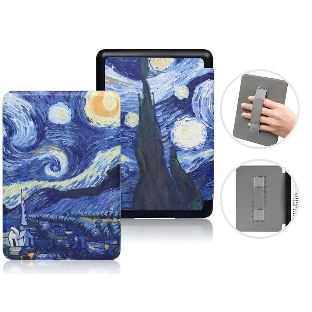 For Kindle Paperwhite 10Th Generation Case 6 Inch 2018 PU Leather Case with Hand Belt Strap PQ94WIF Paperwhite 4 Sleep Cover