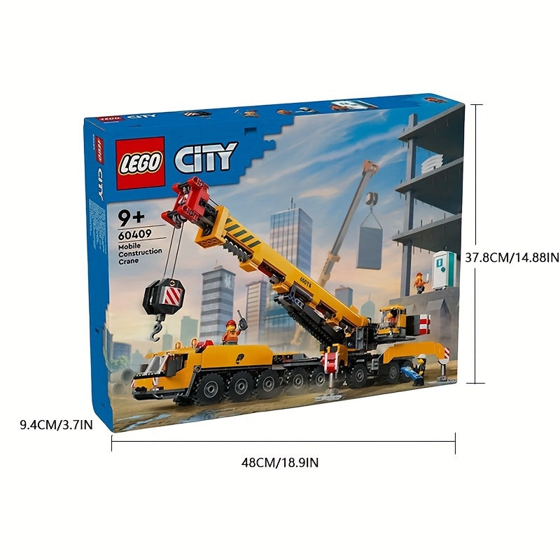 LEGO City Set Yellow Mobile Construction Crane, Model Toy, Home Decoration