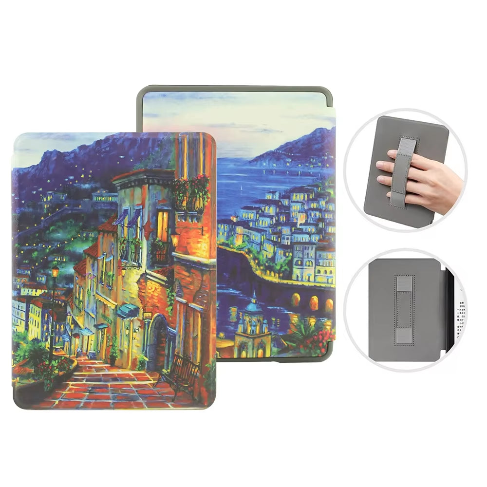 For Kindle Paperwhite 10Th Generation Case 6 Inch 2018 PU Leather Case with Hand Belt Strap PQ94WIF Paperwhite 4 Sleep Cover