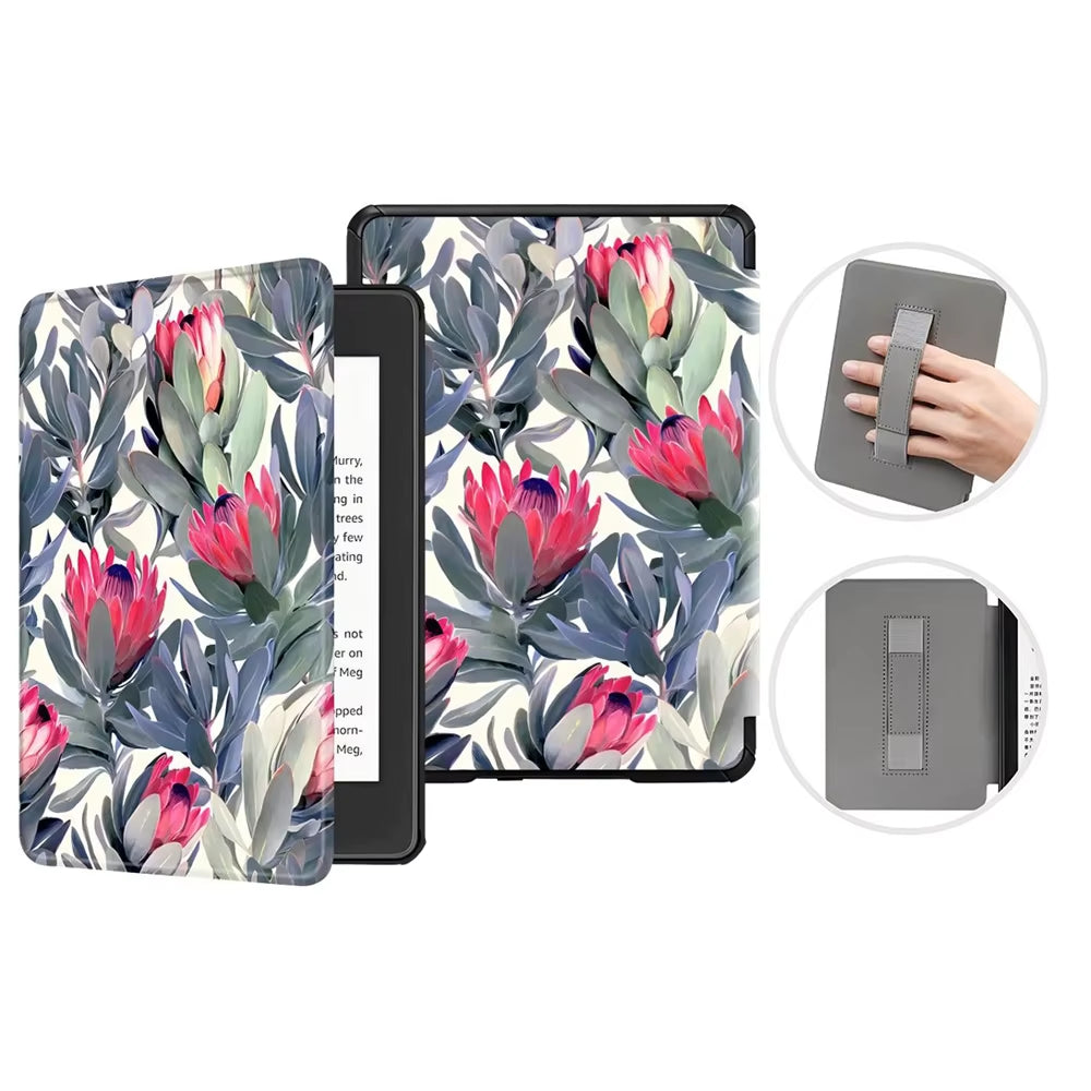 For Kindle Paperwhite 10Th Generation Case 6 Inch 2018 PU Leather Case with Hand Belt Strap PQ94WIF Paperwhite 4 Sleep Cover