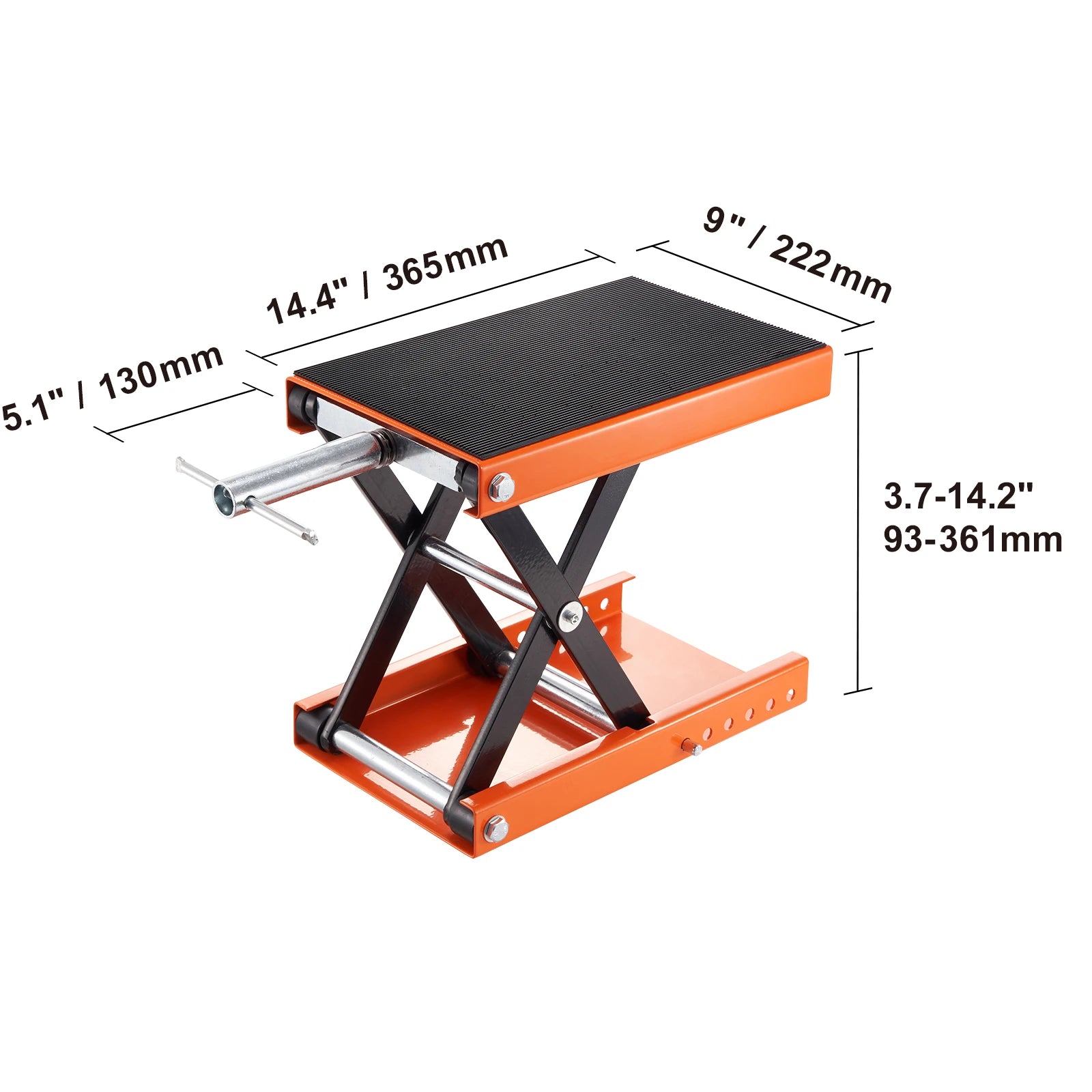 Succebuy Motorcycle Lift 350/1100/1500LBS Capacity Motorcycle Scissor Lift Jack with Wide Deck&Safety Pin for Bikes Motorcycles