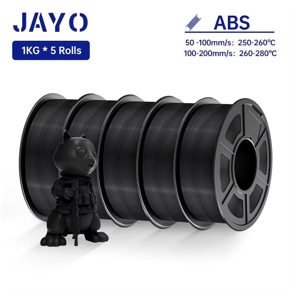 ABS Filament 1.75Mm 1Kg/Roll Plastic ABS 3D Printer Filament High Toughness 3D Printer Filament 1/2/3/5/10Rolls/Set