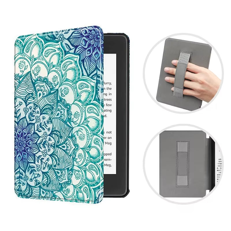 For Kindle Paperwhite 10Th Generation Case 6 Inch 2018 PU Leather Case with Hand Belt Strap PQ94WIF Paperwhite 4 Sleep Cover