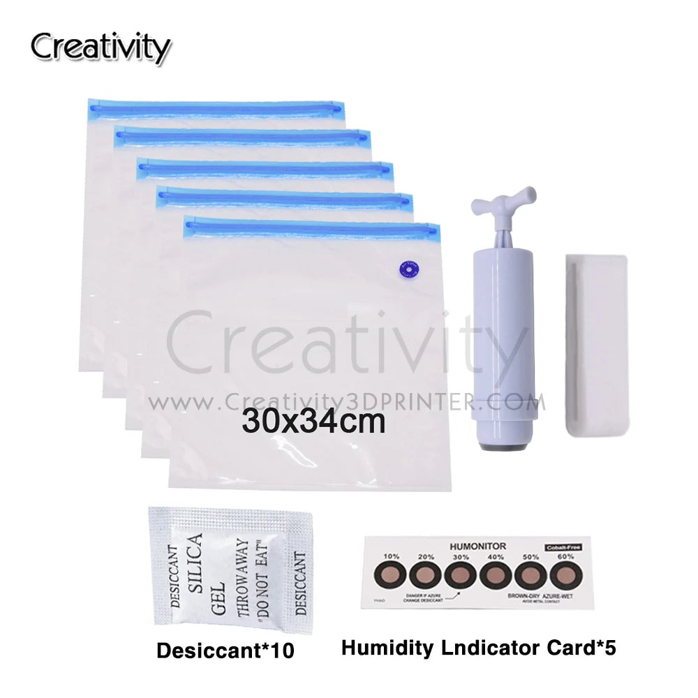 3D Printer PLA/ABS/TPU Filament Vacuum Storage Bag Filament Dryer to Avoid Consumable Moisture for 3D Printer Parts