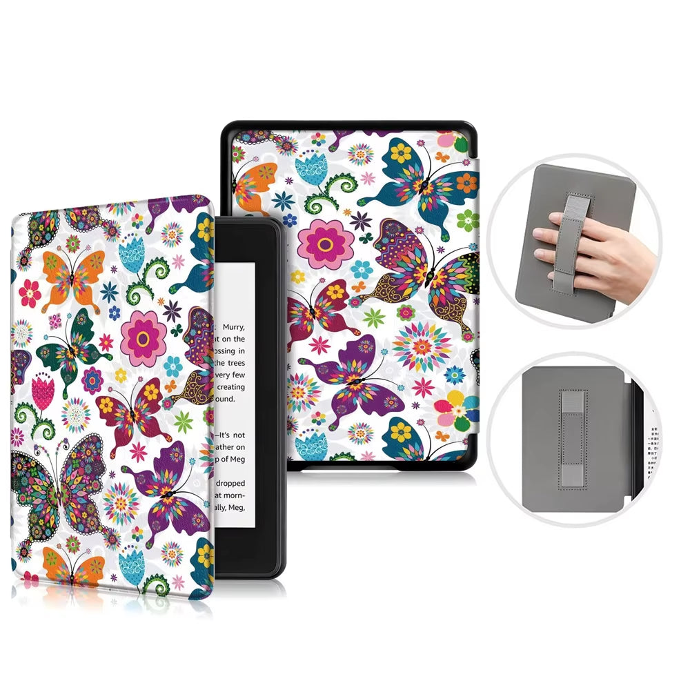 For Kindle Paperwhite 10Th Generation Case 6 Inch 2018 PU Leather Case with Hand Belt Strap PQ94WIF Paperwhite 4 Sleep Cover