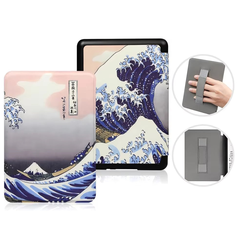 For Kindle Paperwhite 10Th Generation Case 6 Inch 2018 PU Leather Case with Hand Belt Strap PQ94WIF Paperwhite 4 Sleep Cover