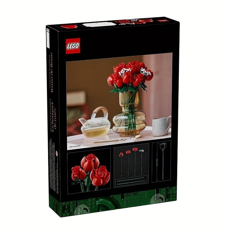 LEGO 10328 Bouquet Of Roses, Artificial Flowers, Unique Gift, Home Decoration, Gift For Anniversary Or Any Special Day Halloween Christmas Gifts