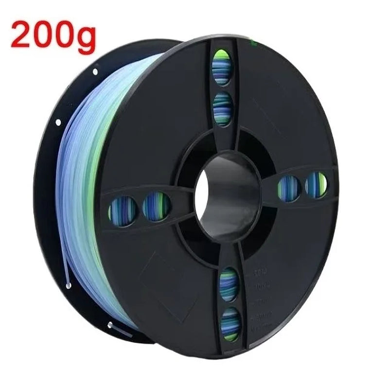 3D Printer Flexible Filament TPU 1.75Mm 200G Rainbow Filament Color Change Filament Glow in the Dark TPU Clear Blue Green Red