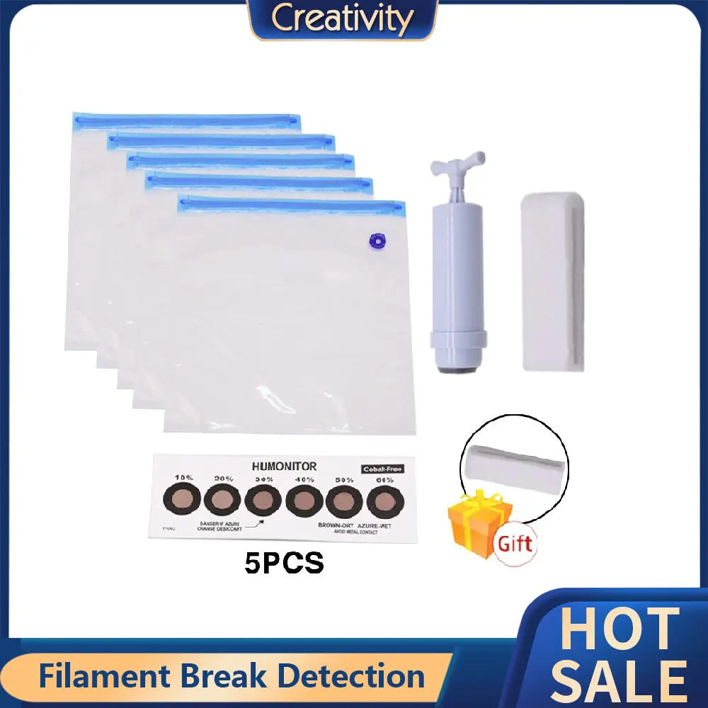3D Printer PLA/ABS/TPU Filament Vacuum Storage Bag Filament Dryer to Avoid Consumable Moisture for 3D Printer Parts