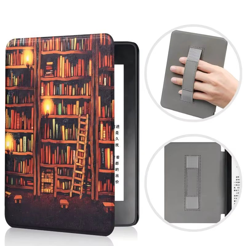 For Kindle Paperwhite 10Th Generation Case 6 Inch 2018 PU Leather Case with Hand Belt Strap PQ94WIF Paperwhite 4 Sleep Cover
