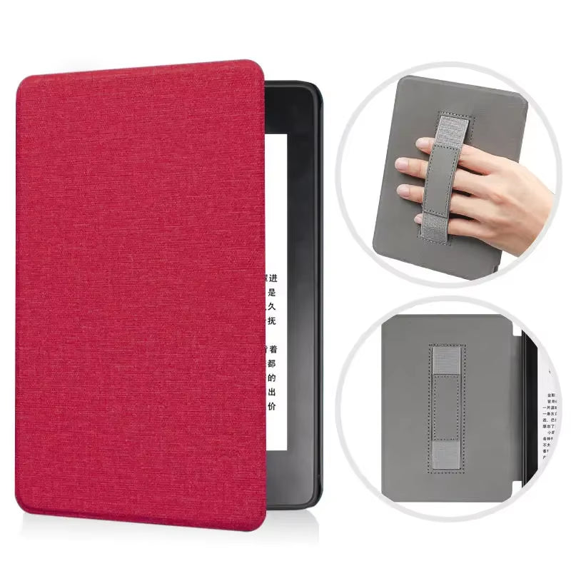 For Kindle Paperwhite 10Th Generation Case 6 Inch 2018 PU Leather Case with Hand Belt Strap PQ94WIF Paperwhite 4 Sleep Cover