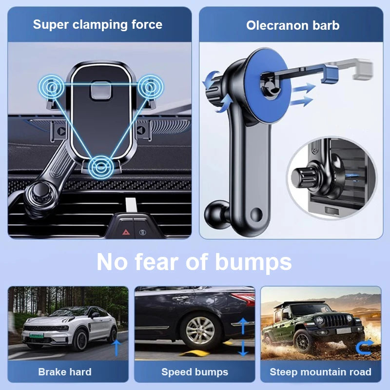 Gravity Car Phone Holder 360 Degree Rotatable Air Outlet Car Holder Cellphone Stand GPS Support Mobile Phone Accessorie