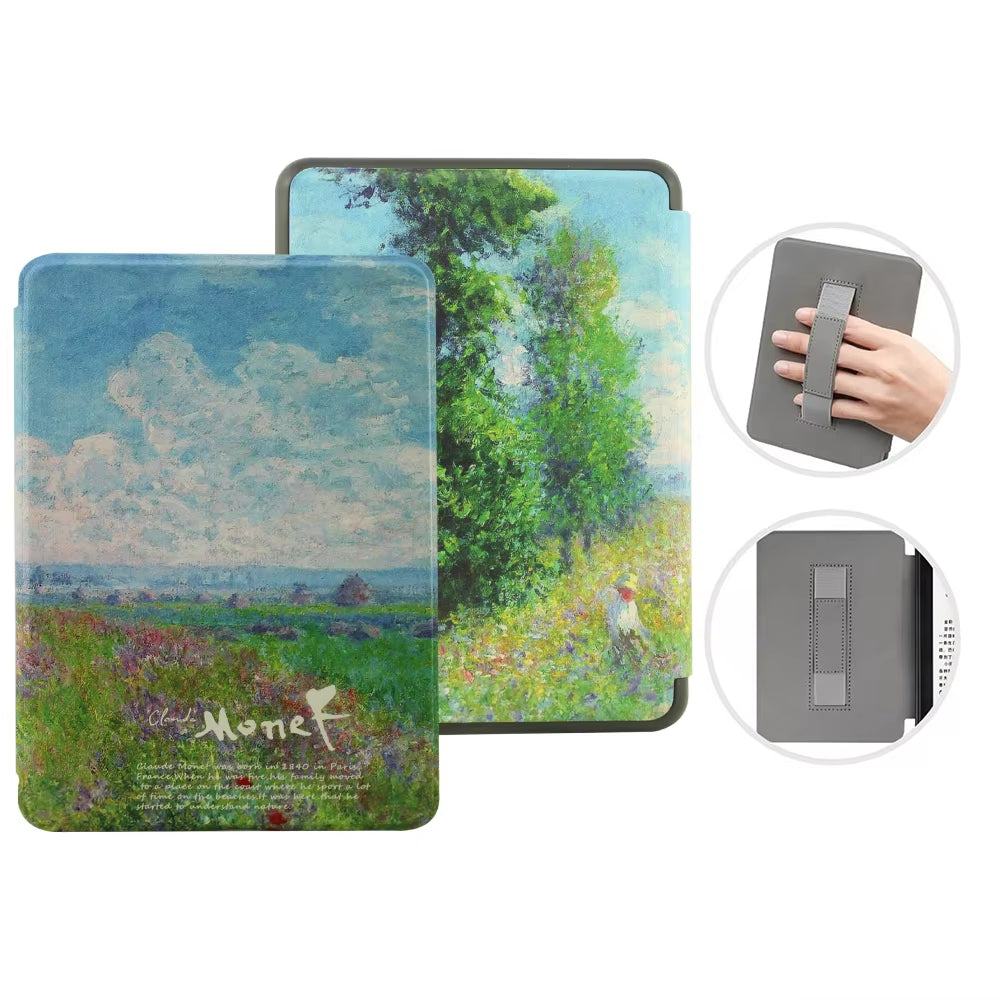 For Kindle Paperwhite 10Th Generation Case 6 Inch 2018 PU Leather Case with Hand Belt Strap PQ94WIF Paperwhite 4 Sleep Cover