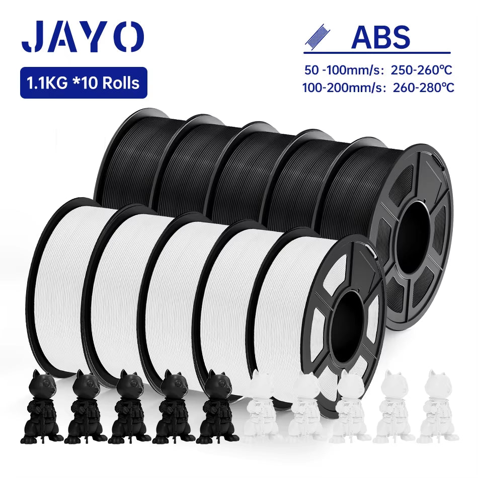 ABS Filament 1.75Mm 1Kg/Roll Plastic ABS 3D Printer Filament High Toughness 3D Printer Filament 1/2/3/5/10Rolls/Set
