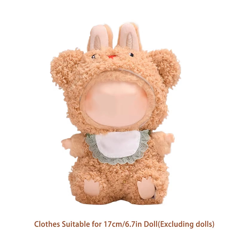 17Cm Mini Plush Doll'S Clothes Outfit Accessories for Labubu Clothes Time to Chill Doll Clothes