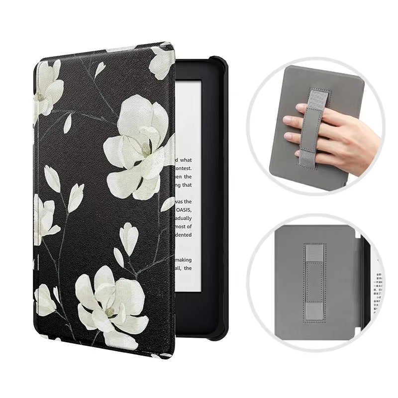 For Kindle Paperwhite 10Th Generation Case 6 Inch 2018 PU Leather Case with Hand Belt Strap PQ94WIF Paperwhite 4 Sleep Cover