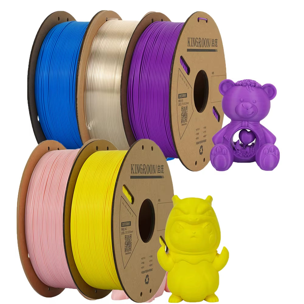 KINGROON PLA Filament 1.75Mm 3D Printer Filament 5/10Rolls 3D Printing Plastic Material 100% No Bubble for FDM 3D Printer MIX