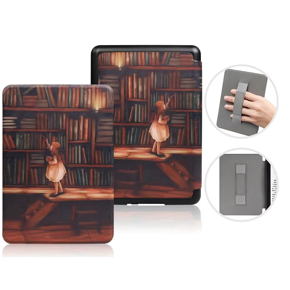 For Kindle Paperwhite 10Th Generation Case 6 Inch 2018 PU Leather Case with Hand Belt Strap PQ94WIF Paperwhite 4 Sleep Cover