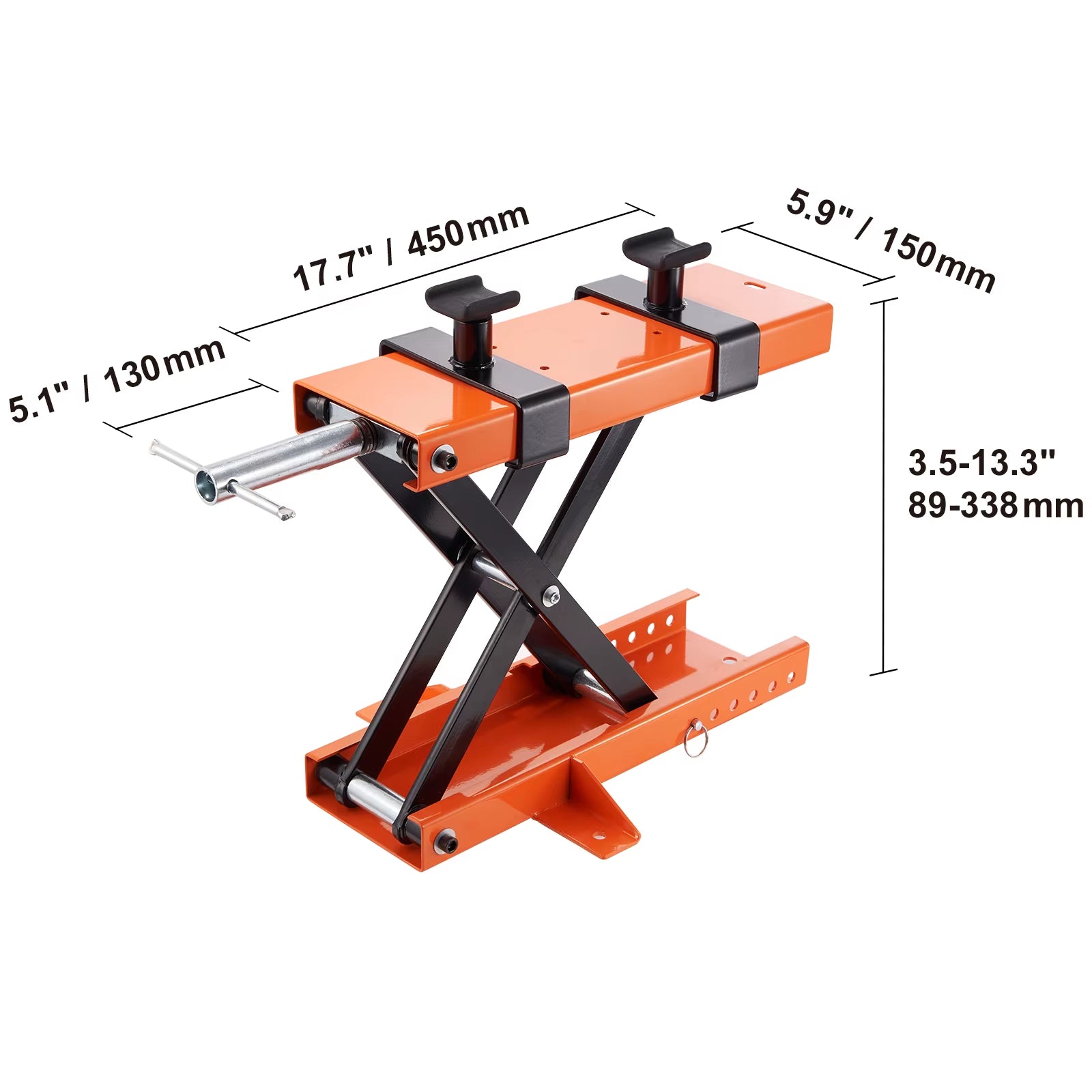 Succebuy Motorcycle Lift 350/1100/1500LBS Capacity Motorcycle Scissor Lift Jack with Wide Deck&Safety Pin for Bikes Motorcycles