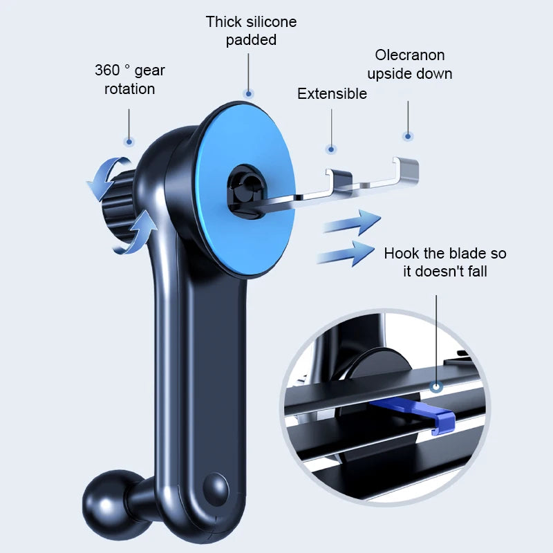 Gravity Car Phone Holder 360 Degree Rotatable Air Outlet Car Holder Cellphone Stand GPS Support Mobile Phone Accessorie