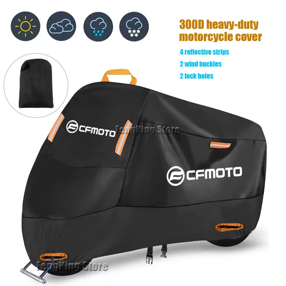 Motorcycle Cover UV Protective Dustproof Outdoors Motorcycle Waterproof Cover for CFMOTO CF650 650NK 400NK 250NK 400GT 650MT