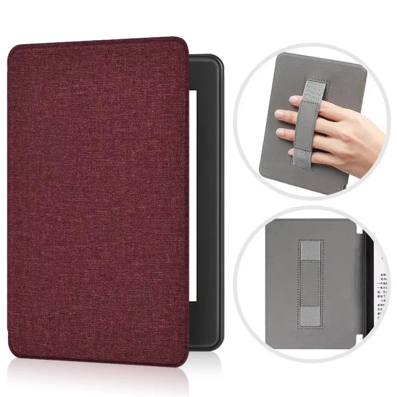 For Kindle Paperwhite 10Th Generation Case 6 Inch 2018 PU Leather Case with Hand Belt Strap PQ94WIF Paperwhite 4 Sleep Cover