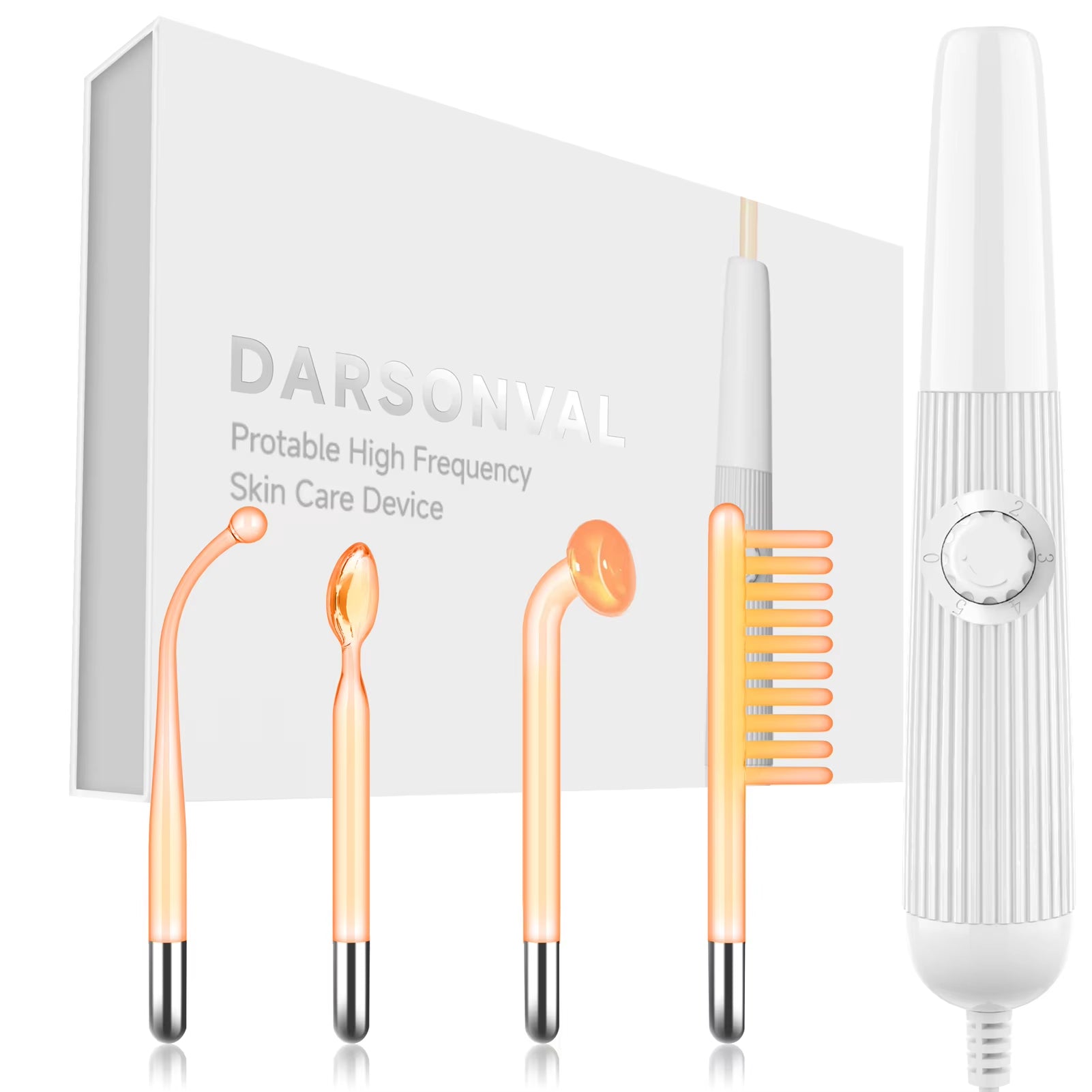 High Frequency Electrode Wand Machine Neon Electrotherapy Glass Tube Acne Spot Wrinkles Remover Beauty Facial Care