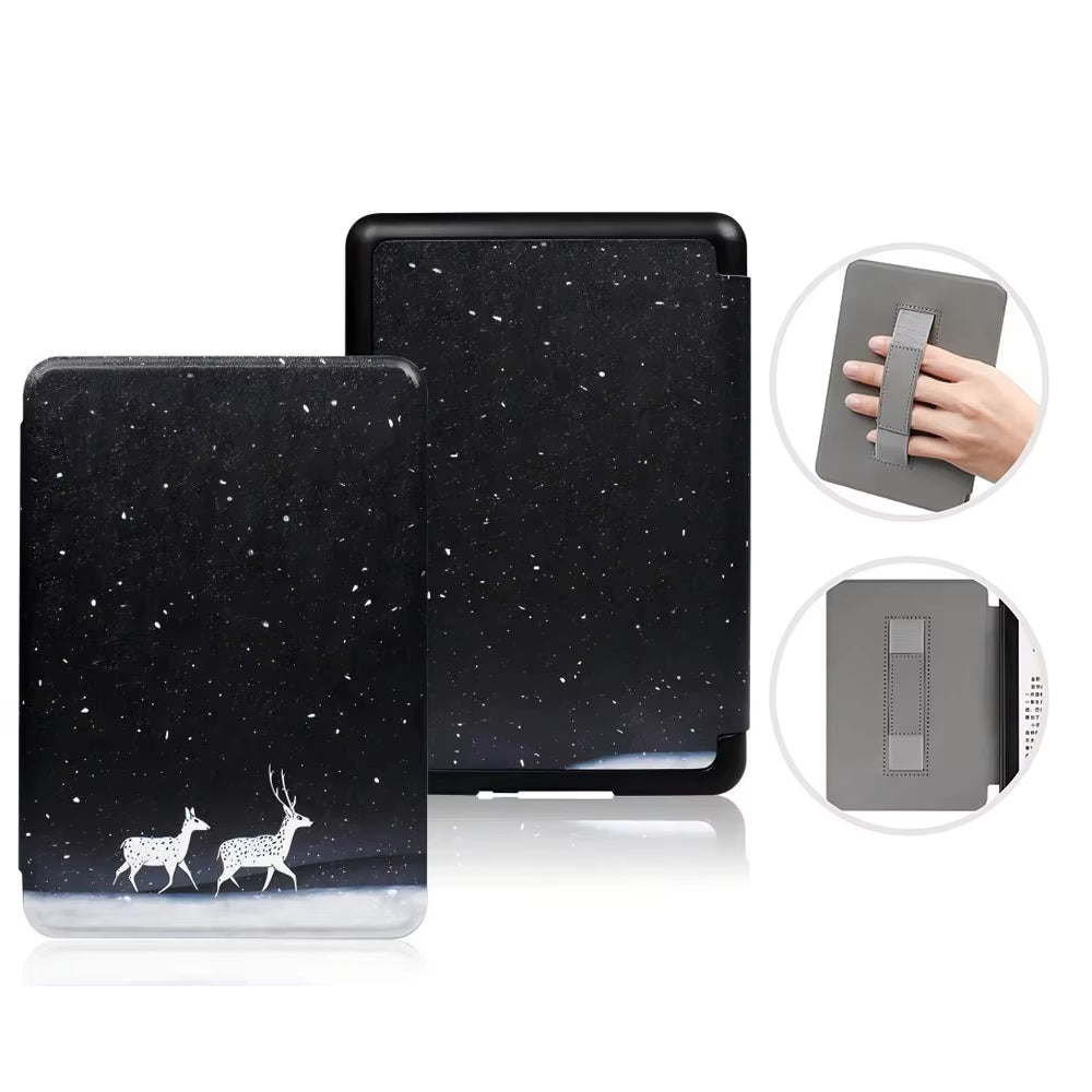 For Kindle Paperwhite 10Th Generation Case 6 Inch 2018 PU Leather Case with Hand Belt Strap PQ94WIF Paperwhite 4 Sleep Cover