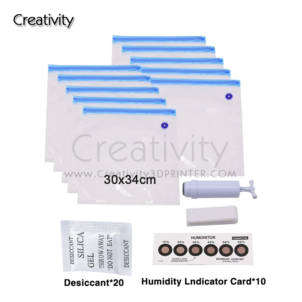 3D Printer PLA/ABS/TPU Filament Vacuum Storage Bag Filament Dryer to Avoid Consumable Moisture for 3D Printer Parts