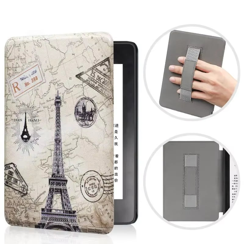 For Kindle Paperwhite 10Th Generation Case 6 Inch 2018 PU Leather Case with Hand Belt Strap PQ94WIF Paperwhite 4 Sleep Cover